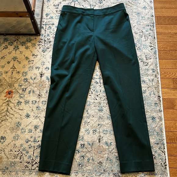 ST. JOHN Green Stretch Wool Dress Pants Size 4 - Picture 3 of 15